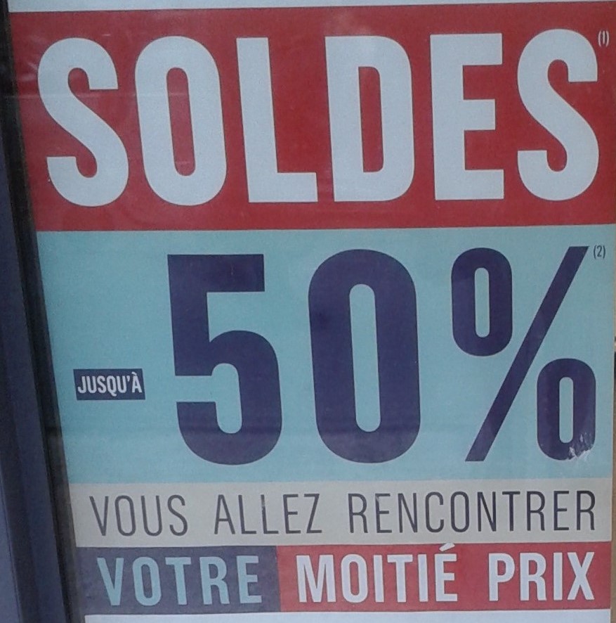 Affiche solde 50%